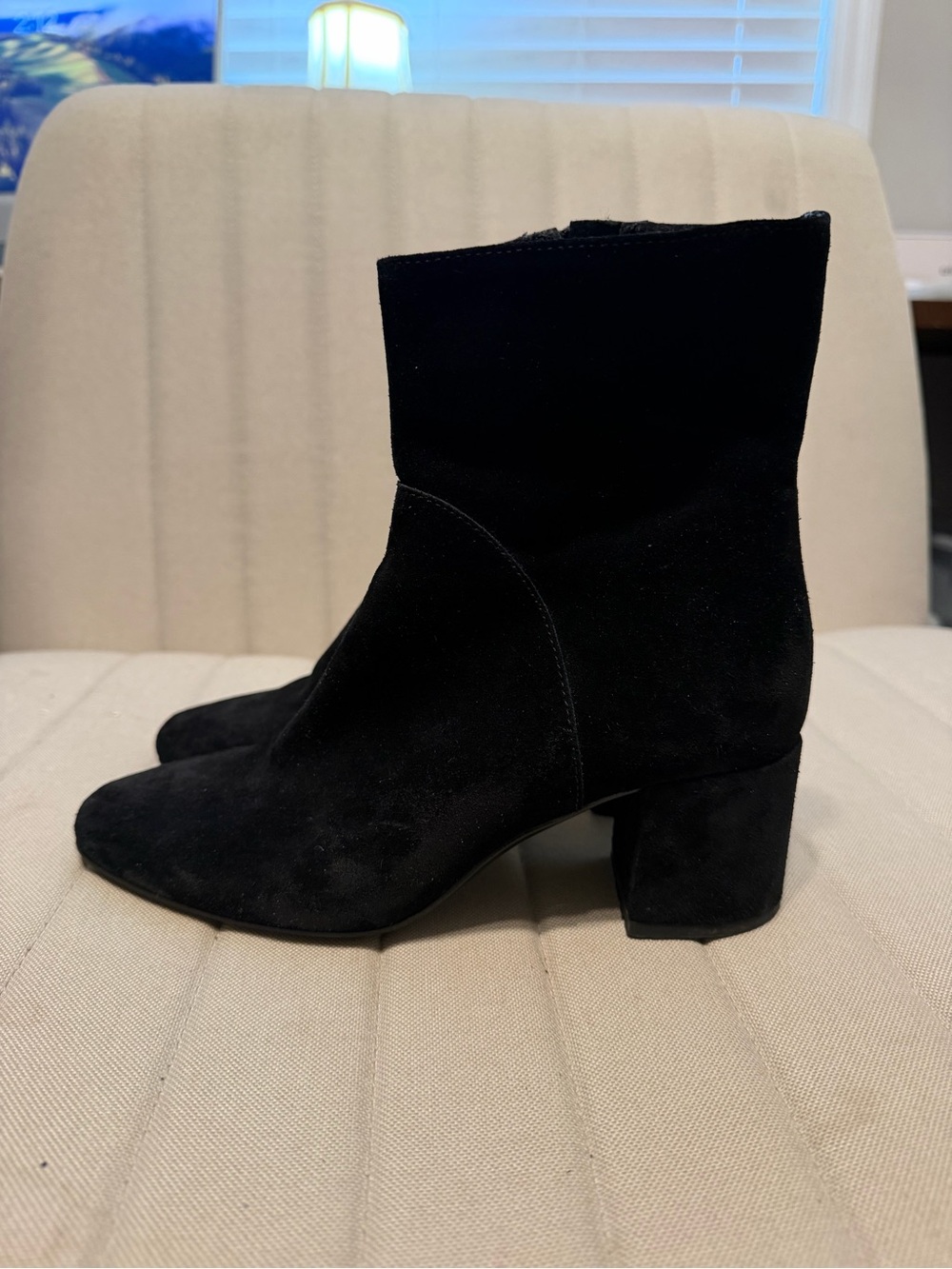 Cordani Black Suede Block Heel Ankle Boots